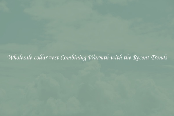 Wholesale collar vest Combining Warmth with the Recent Trends