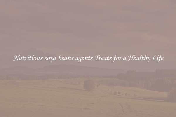 Nutritious soya beans agents Treats for a Healthy Life