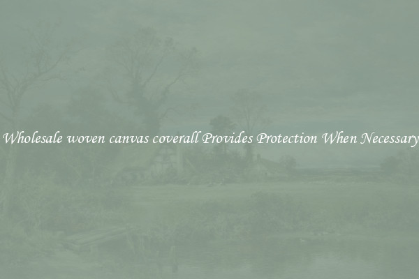 Wholesale woven canvas coverall Provides Protection When Necessary