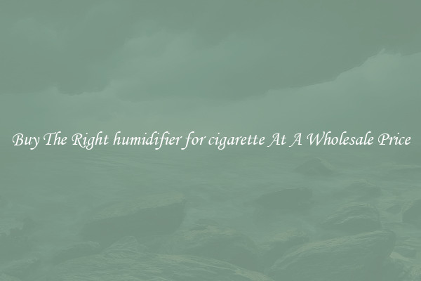 Buy The Right humidifier for cigarette At A Wholesale Price