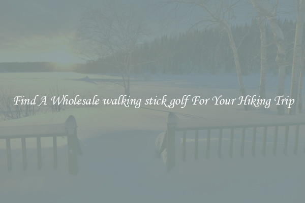 Find A Wholesale walking stick golf For Your Hiking Trip
