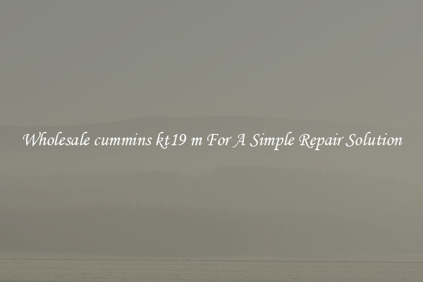 Wholesale cummins kt19 m For A Simple Repair Solution