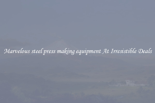 Marvelous steel press making equipment At Irresistible Deals