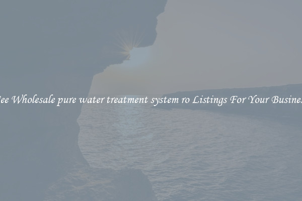 See Wholesale pure water treatment system ro Listings For Your Business