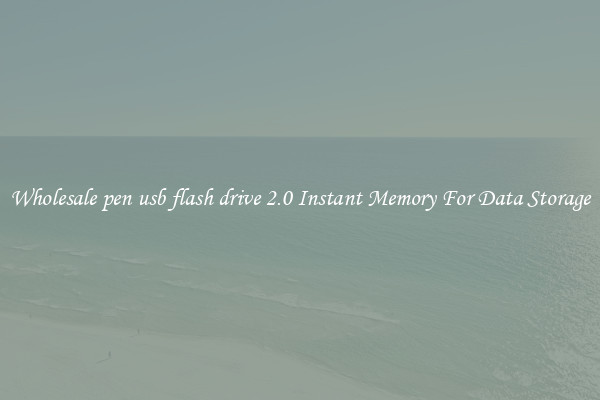 Wholesale pen usb flash drive 2.0 Instant Memory For Data Storage