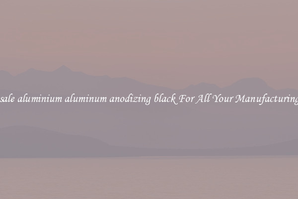 Wholesale aluminium aluminum anodizing black For All Your Manufacturing Needs