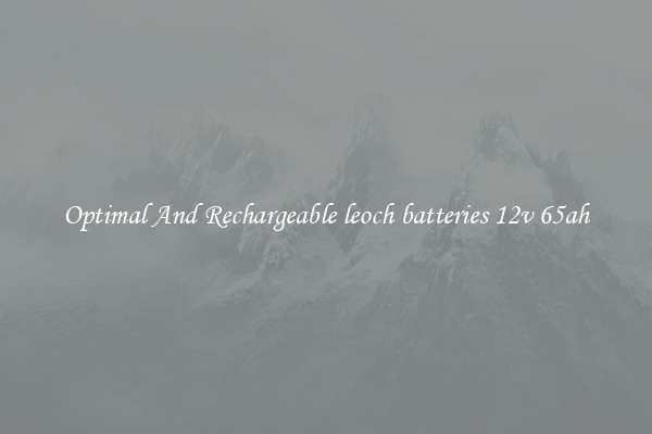 Optimal And Rechargeable leoch batteries 12v 65ah