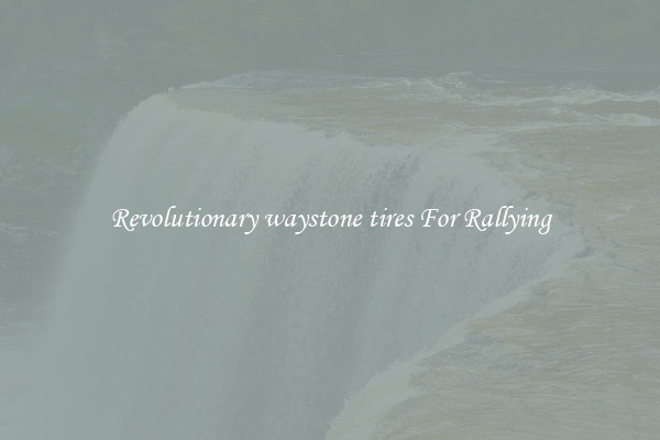 Revolutionary waystone tires For Rallying